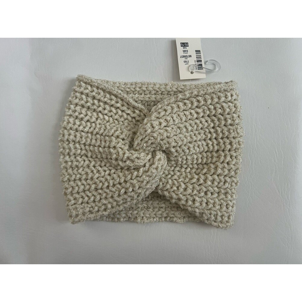 Aeropostale NWT Crochet Ear Warmer Headband Beige Neutral Gift